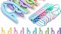 20 Pcs Travel Hangers with Clips- Cruise Ship Essentials Portable Folding Clothes Hangers Travel Accessories Foldable Clothes Drying Rack for Travel