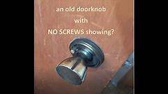 HOW TO replace an old doorknob with NO SCREWS showing?