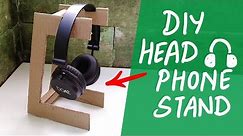 DIY headphone stand from cardboard 🎧