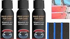 Sorakarake Car Scratches Repair Nano Spray, Nano Car Scratch Removal Spray, Car Scratch Repair Nano Spray, Fast Repair Scratches for Cars (30ml, 3pcs)