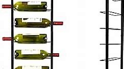 AQAREA Wall Mounted Wine Rack: Metal Hanging 10 Bottle Wine Holder - Black Wine Storage Rack