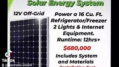 OWN YOUR OWN POWER! OFF-GRID SOLAR ENERGY SYSTEMS! Power a 16 Cu. Ft. Refrigerator/Freezer, 2 Lights and Internet Equipment for more than 12Hrs. LiFePO4 Battery Lifespan 10yrs. Solar Panels Lifespan 20yrs. High Efficiency and Quality Inverter and Multivolts Charger to Build a Bigger System Over Time. $680,000 Includes System and Materials. Installation NOT Included. Contact The Experts! Call or WhatsApp 621-3214, 698-6100, 639-6000, 716-6000. Please Visit and Like Our Facebook Page. Follow Us on
