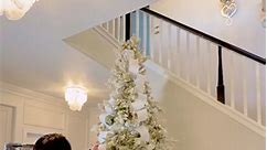 Christmas tree decorating part 1 ribbon 🎀 ✨✨🎄. #Christmas #ribbon #diychristmasdecor | Stephanie