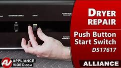 Dryer - Will Not Start - Push Button Switch Repair