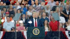 Trump Says Troops 'Took Over Airports' During Revolutionary War, in Rainy Fourth of July Speech