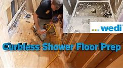 Preparing a Bathroom Floor for a Curbless Shower