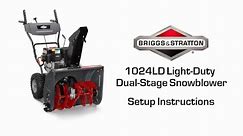 Proper Set-Up for Your 1024LD Light-Duty Dual Stage Snowblower