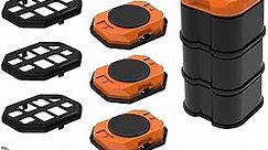 Furniture Lift Mover Tool, Heavy Duty Furniture Lifter and Movers Set with Sliders - Easily Move Heavy Items on Hardwood Flooring and Carpet (Orange)