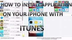how to install application on your iphone with itunes