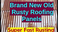 How to Rust Galvanized Roofing Panels to make a Rustic Interior Design