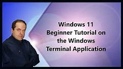 Windows 11 Beginner Tutorial on the Windows Terminal Application