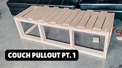 Building a PULLOUT Sofa Bed In Our CAMPER VAN - Part 1 | Van Life Build