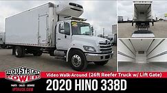 2020 HINO 338 De-Rated 26ft Reefer Truck with Lift Gate | Dallas Commercial Trucks