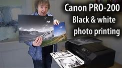 Black and white photo printing with the Canon Pixma PRO-200