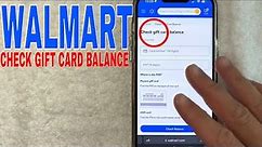 ✅ How To Check Walmart Gift Card Balance 🔴