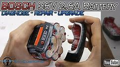 36V 2.6Ah BOSCH Power Tool Battery Repair and Upgrade to 6.0Ah (Lithium)