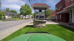 John Deere X534 mowing a business lawn. (05/29/2017)