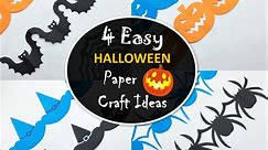 4 Easy Halloween Paper Craft Ideas For Kids🎃🎃