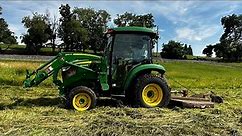 #22 Rotary Cutter vs tall Grass and weeds. 5 foot Bush Hog paired with a John Deere 3046R [4K]