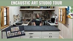 Encaustic Art Studio Tour: encaustic tool storage and my encaustic painting process.