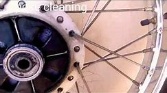 How to polish bike spoke .How to clean bike spoke.HERO HONDA SPLENDOR SPOKE CLEANING.
