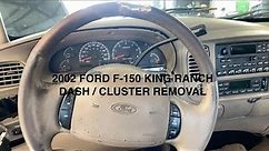 2002 Ford F150 DASH REMOVAL CLUSTER REMOVAL