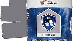 HOME GUARD Floor Paint: Commercial Grade Heavy Duty Protection | Interior & Exterior Concrete, Patio Floors, Garage Floor, Driveway, Warehouse, Non-Slip [Grey] (Satin Finish) - (2.5 Liter)