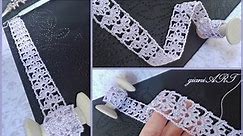 Easy to Crochet Lace Ribbon | Crochet Flower in the Box | Two Rows repeat