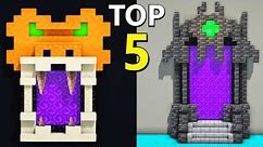 TOP 5 Nether Portal Designs in Minecraft !