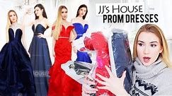 TRYING JJsHOUSE PROM DRESSES!!