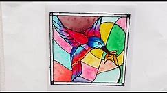 GLASS PAINTING IDEAS | Glass painting step by step process |