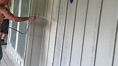 Painting wood siding with superdeck by sherwin williams. #paint #painter #diypainting #fyp #viral #fypシ #foryou
