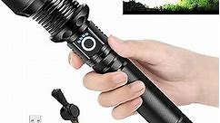 Rechargeable 980000 High Lumens LED Flashlights, XHP90.2 Super Bright Flashlight with Zoomable & 5 Modes & IPX7 Waterproof for Camping
