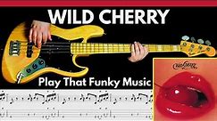 Wild Cherry - Play That Funky Music [1976] | BASS Cover | Notation + TABS