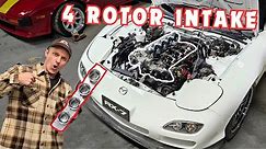 Building a Beautiful Intake FOR SLIDE THROTTLES - 4 Rotor RX7 Street Car