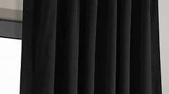 Exclusive Fabrics & Furnishings Crimson Rust Velvet Solid 50 in. W x 96 in. L Lined Rod Pocket Blackout Curtain VPCH-180105-96