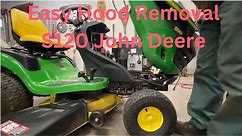 How To Remove a S 100 series Hood off a John Deere Lawn Tractor. S100, S110, S120, S130, S140