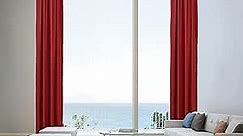 CASANEMA Home Decor Curtains Extra Long Luxury Colors Linen Look Made in Turkey Hanging Back Tab (1 Panel) Home Decor - Burgundy (52" W x 300")