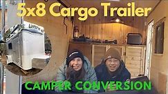 5x8 Cargo Trailer to Camper Conversion *TIMELAPSE Start to Finish*