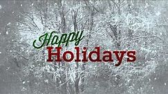 Happy Holidays with Snow - HD Background Loop