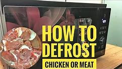 How To Defrost Chicken or Meat in Microwave | How to defrost chicken quickly