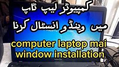 How to window install in laptop by usb