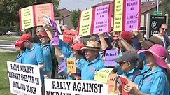 Rally held on Staten Island to protest possible asylum seeker shelter