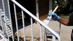 How to Paint A Wrought Iron Railing - Using Rustoleum Clean White Primer