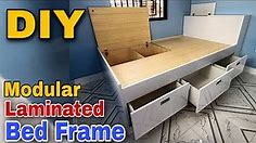 DIY | Paano Gumawa ng Double size Bed frame with Drawers and Storage | Modular Bed Frame | chit-man