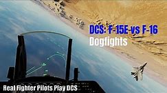 F-15E Strike Eagle vs F-16 Viper Dogfights! Real Fighter Pilots Play DCS (Pt 2)