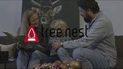 Tree Nest Large Christmas Tree Stand Base for Real Trees Nordic Style Christmas Tree Holder up to 10ft Trees Stable for Xmas Decoration Timber (Black)