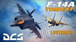 F-14A Tomcat Vs F-35 Lightning II Dogfight | Digital Combat Simulator | DCS |