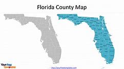 Florida county map templates - Free PowerPoint Template