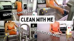 QUICK KITCHEN CLEAN WITH ME | 10 Minute Kitchen Scrub Down and Refresh